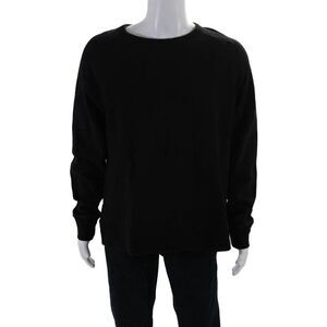 En Noir + Gap Mens Long Sleeves Pullover Sweatshirt Black Cotton Size Large